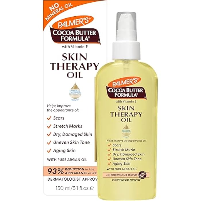 Palmer's Cocoa Butter Formula Skin Therapy Moisturizing Body Oil with Vitamin E & Pure Argan Oil, Deep Body Moisturizer for Dry, Damaged Skin, 5.1 Ounces - Image 1